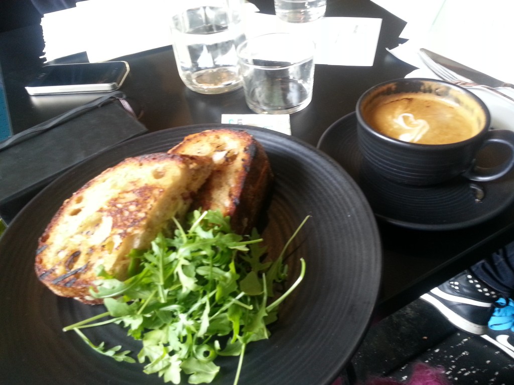 Breakfast... cheese & onion toastie