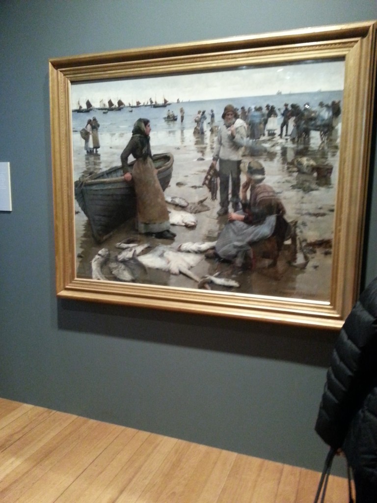 'A Fish Sale on a Cornish Beach' Stanhope Forbes 1885