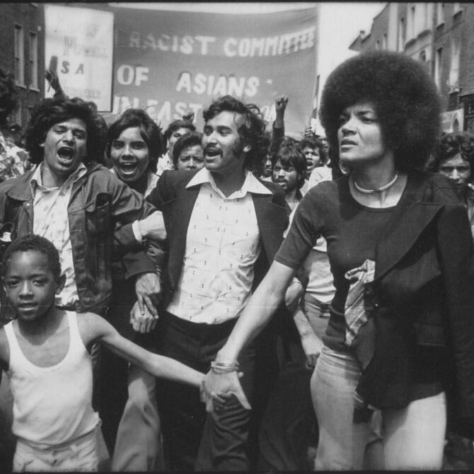 Woman with afro